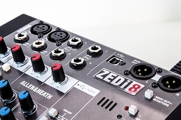 open zoom image for Allen and Heath ZEDi-8 Compact USB Mixer, 6-Channel, New, Closeup 1