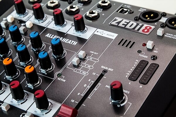 open zoom image for Allen and Heath ZEDi-8 Compact USB Mixer, 6-Channel, New, Closeup 5