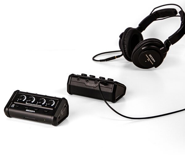 open zoom image for Zoom ZHA-4 Handy 4-Channel Stereo Headphone Amplifier, New, Action Position Back