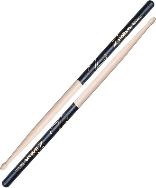 open zoom image for Zildjian Dip Series Drumsticks, Pair, Black, Wood Tip, 5B, Action Position Back