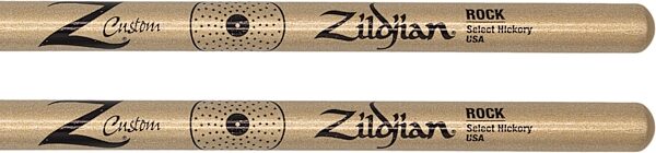 open zoom image for Zildjian Z Custom Limited Edition Drumsticks, Pair, Gold Chroma, Nylon Tip, Rock, Action Position Back