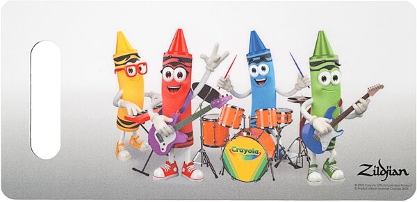 open zoom image for Zildjian Crayola Kids Drumsticks, 6-Pack, with Pad, Action Position Back