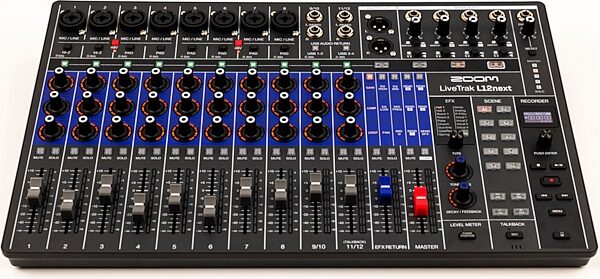 open zoom image for Zoom LiveTrak L12next Digital Mixer and Multi-Track Recorder, 12-Channel, New, Main