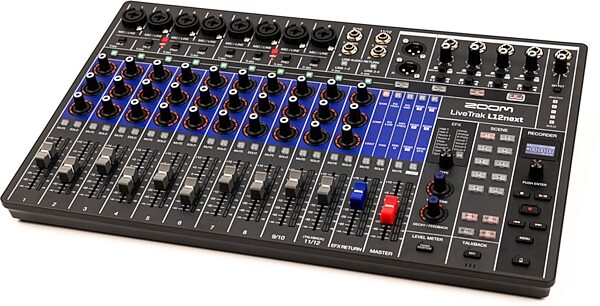 open zoom image for Zoom LiveTrak L12next Digital Mixer and Multi-Track Recorder, 12-Channel, New, Action Position Back