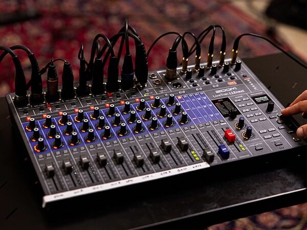open zoom image for Zoom LiveTrak L12next Digital Mixer and Multi-Track Recorder, 12-Channel, New, Action Position Back