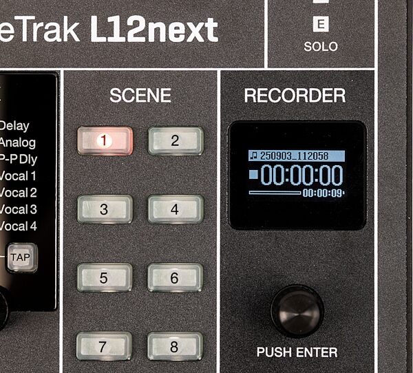 open zoom image for Zoom LiveTrak L12next Digital Mixer and Multi-Track Recorder, 12-Channel, New, Action Position Back