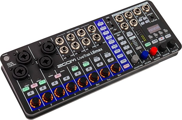open zoom image for Zoom LiveTrak L6max Digital Mixer and Multi-Track Recorder, 12-Channel, New, Action Position Back