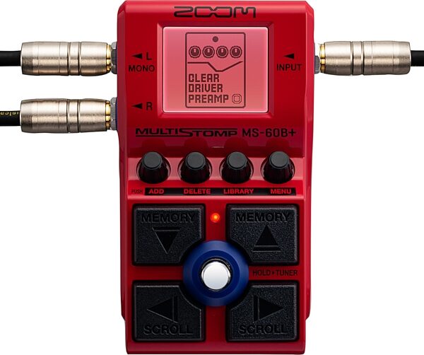open zoom image for Zoom MS-60B+ MultiStomp Bass Multi-Effects Pedal, New, Action Position Back
