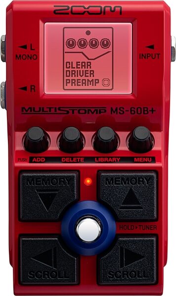 open zoom image for Zoom MS-60B+ MultiStomp Bass Multi-Effects Pedal, New, Action Position Back