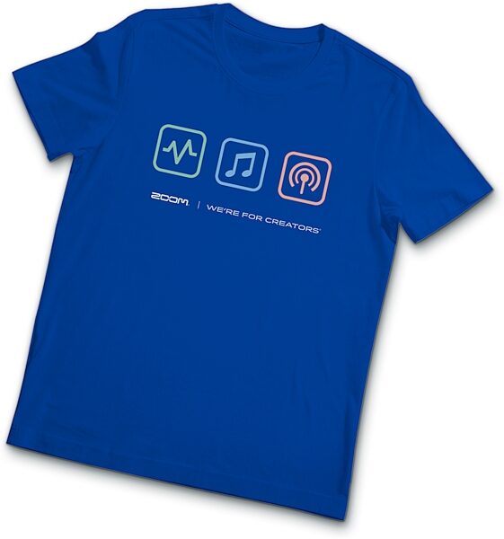 open zoom image for Zoom Blue T-Shirt, XS, Action Position Back