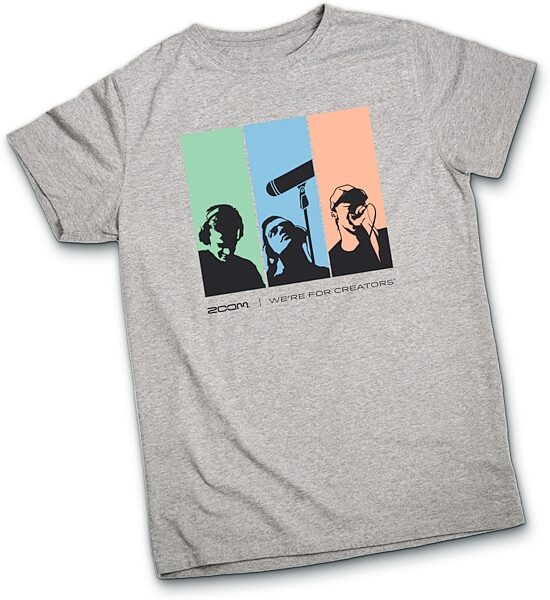 open zoom image for Zoom Gray T-Shirt, XS, Action Position Back
