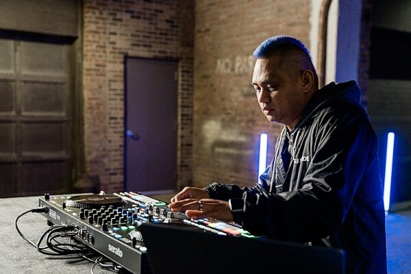 open zoom image for Rane Four Professional DJ Controller, New, Action Position Back