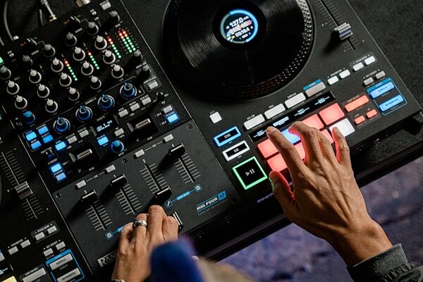 open zoom image for Rane Four Professional DJ Controller, New, Action Position Back