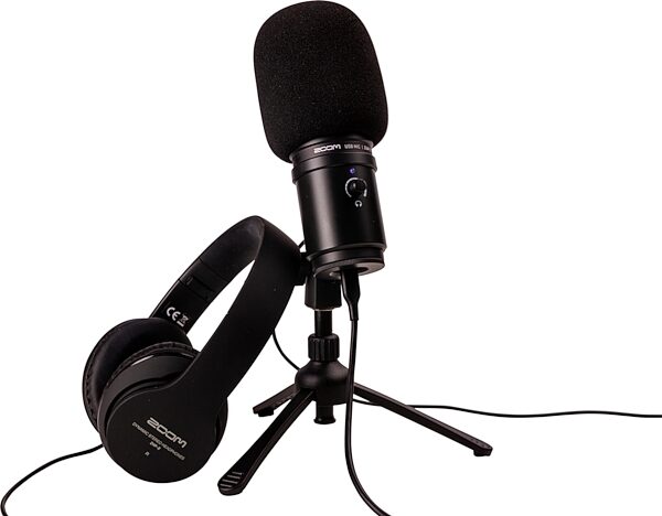 open zoom image for Zoom ZUM-2PMP USB Microphone Podcast Pack, Open Box (Very Good), Action Position Back