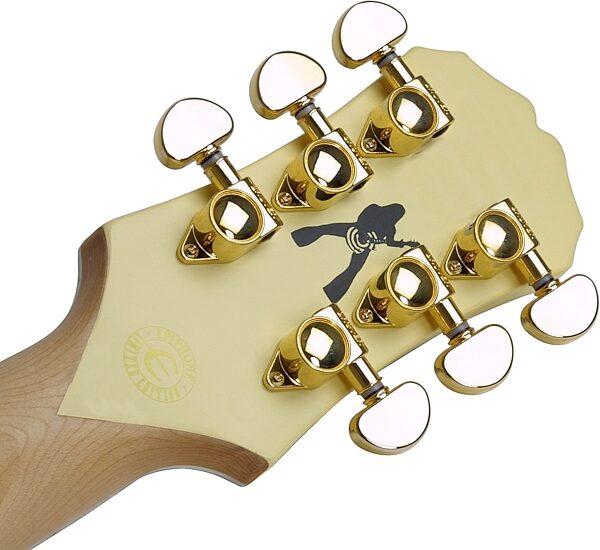 open zoom image for Epiphone Zakk Wylde Bullseye Les Paul Custom Plus Electric Guitar, Headstock