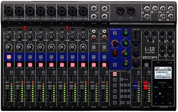 open zoom image for Zoom LiveTrak L-12 Digital Mixer, 12-Channel, New, Main