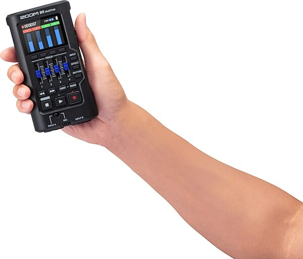open zoom image for Zoom R4 Handheld Digital MultiTrak Audio Recorder, New, Action Position Back