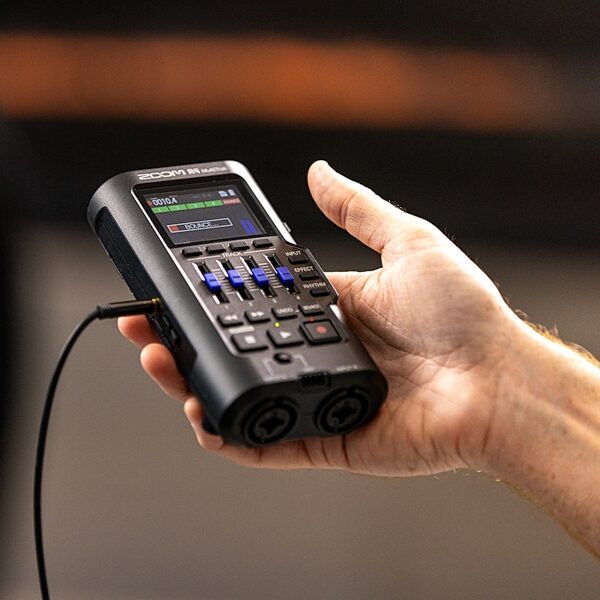 open zoom image for Zoom R4 Handheld Digital MultiTrak Audio Recorder, New, Action Position Back