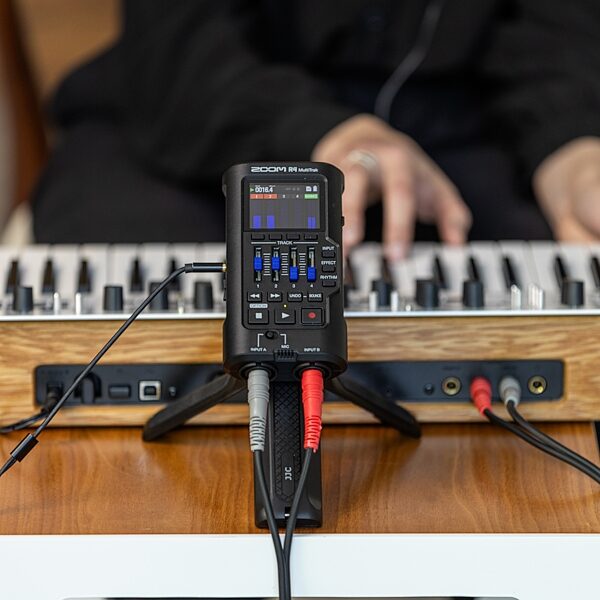 open zoom image for Zoom R4 Handheld Digital MultiTrak Audio Recorder, New, Action Position Back