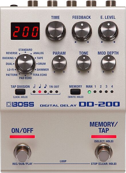 open zoom image for Boss DD-200 Digital Delay Pedal, New, Action Position Front