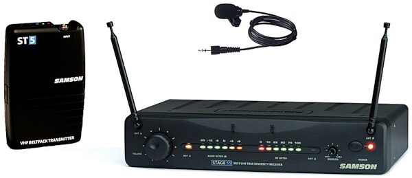 open zoom image for Samson SW55VSLM Stage 55 VHF Lavalier Wireless System with LM10B Microphone, Main