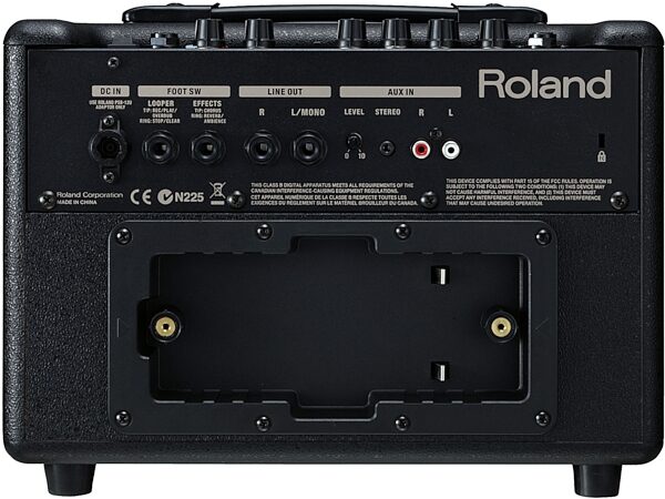 open zoom image for Roland AC-33 Acoustic Guitar Amp, Black, Back (without Battery)