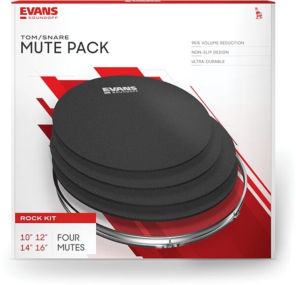 open zoom image for Evans SoundOff Rock Drum Mute Set, New, Action Position Back