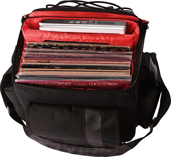 open zoom image for Gator G-CLUB-DJ Bag for LPs and Laptop, In Use 1