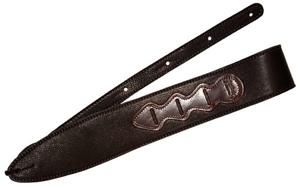 open zoom image for Martin Leather Guitar Strap with Pick Holder, Brown