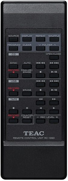 open zoom image for TEAC ADRW900 CD and Cassette Recorder, Remote