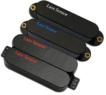 open zoom image for Lace Sensor Red-Red Dually Electric Guitar Pickup Pack, Black Cover