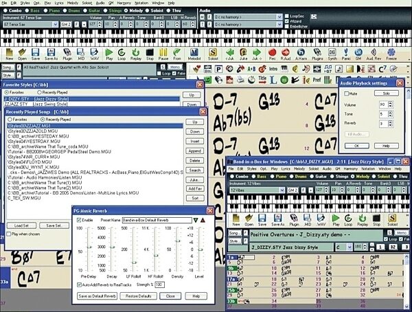 open zoom image for PG Music Band in a Box Pro 2012 Software, Windows Screenshot 1