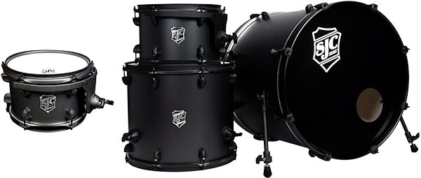 open zoom image for SJC Pathfinder Drum Shell Kit, 4-Piece, Galaxy Gray, with Black Hardware, Main