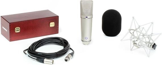 open zoom image for Neumann U 87 Ai Large-Diaphragm Condenser Microphone with Shock Mount, Case and Cable, Single Microphone, Nickel, Accessories Included