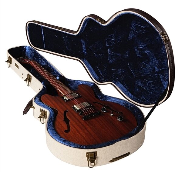 open zoom image for Gator GW-JM 335 Journeyman Semi-Hollowbody Deluxe Wood Electric Guitar Case, New, In Use