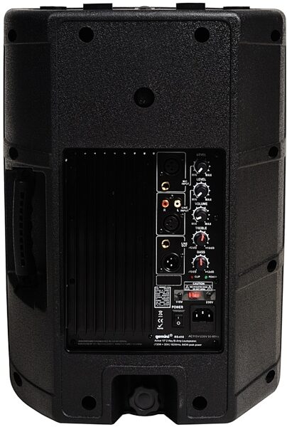 open zoom image for Gemini RS410 Powered PA Speaker (1x10"), Back