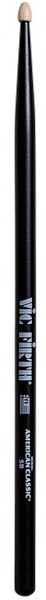open zoom image for Vic Firth American Classic 5B Drumsticks, Pair, Black, Wood Tip, 5b