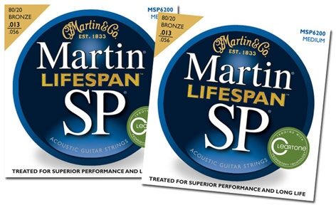 open zoom image for Martin SP Lifespan 80/20 Bronze Acoustic Guitar Strings, 2-Pack