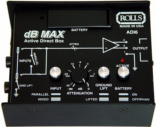 open zoom image for Rolls ADi6 Active Direct Box, Main