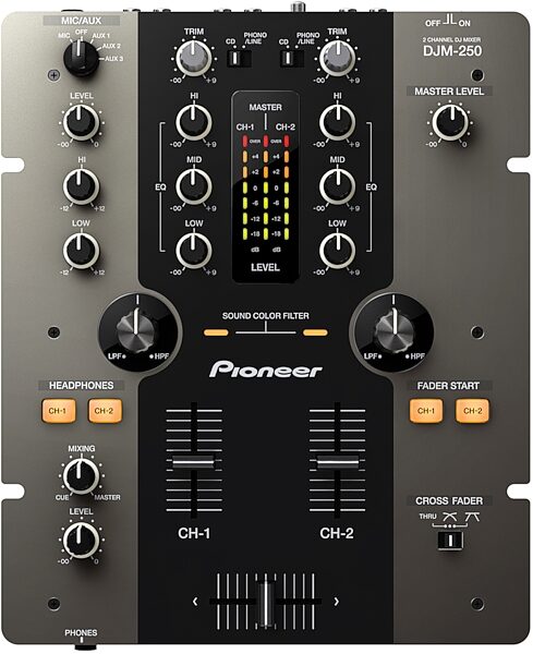 open zoom image for Pioneer DJM-250 DJ Mixer, 2-Channel, Black