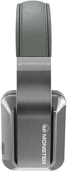 open zoom image for Monster Inspiration Headphones, Silver - Side