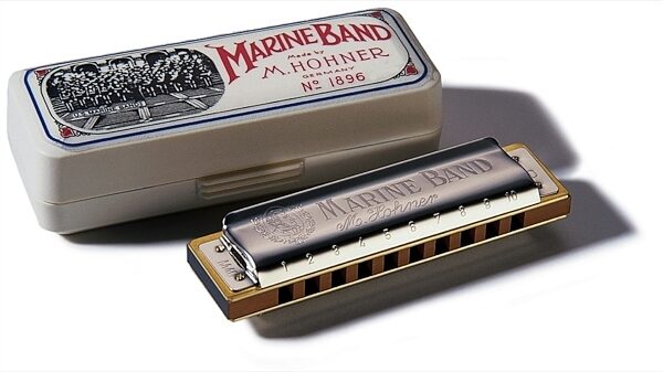 open zoom image for Hohner Marine Band 1896 Harmonica, Key of Natural G# Minor, Open Box (Like New), Main