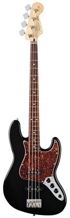 open zoom image for Fender Deluxe Active Jazz Electric Bass (with Gig Bag), Black
