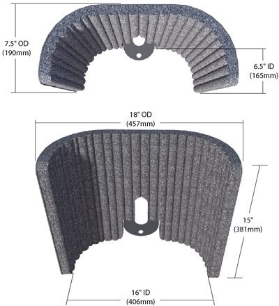 open zoom image for Primacoustic VoxGuard Nearfield Absorber, Dimensions