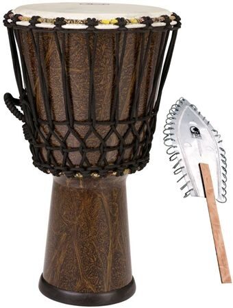 open zoom image for Pearl Rope-Tuned Fiberglass Djembe, Kessing Pack