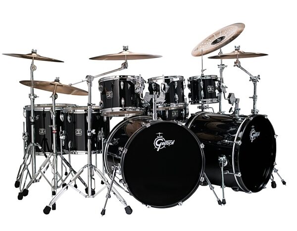 open zoom image for Gretsch GEE2828 Energy Double Bass Drum Shell Kit (8-Piece), Black