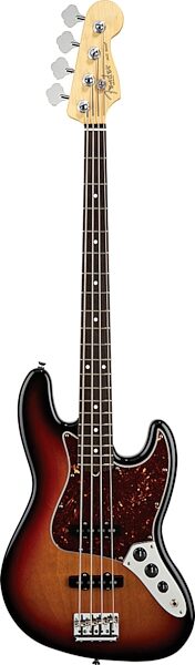 open zoom image for Fender American Standard Jazz Electric Bass, Rosewood Fingerboard with Case, 3-Color Sunburst