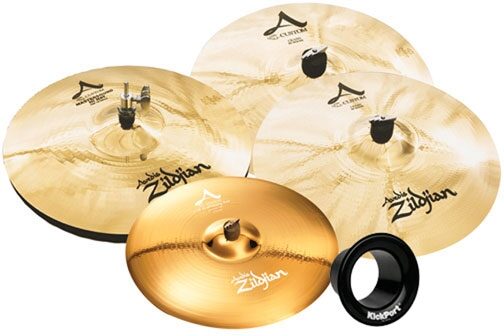 open zoom image for Zildjian A Custom Anniversary Value Added Cymbal Set, KickPort Pack