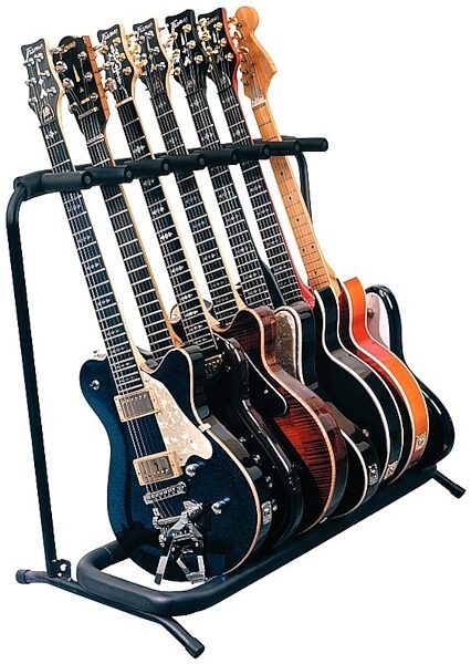 open zoom image for RockStand by Warwick RS7 Folding 7-Guitar Stand, In Use