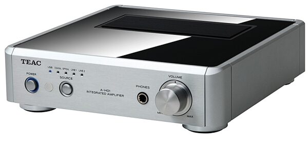 open zoom image for TEAC AH01 D/A Converter with Stereo Amplifier, Silver Angle